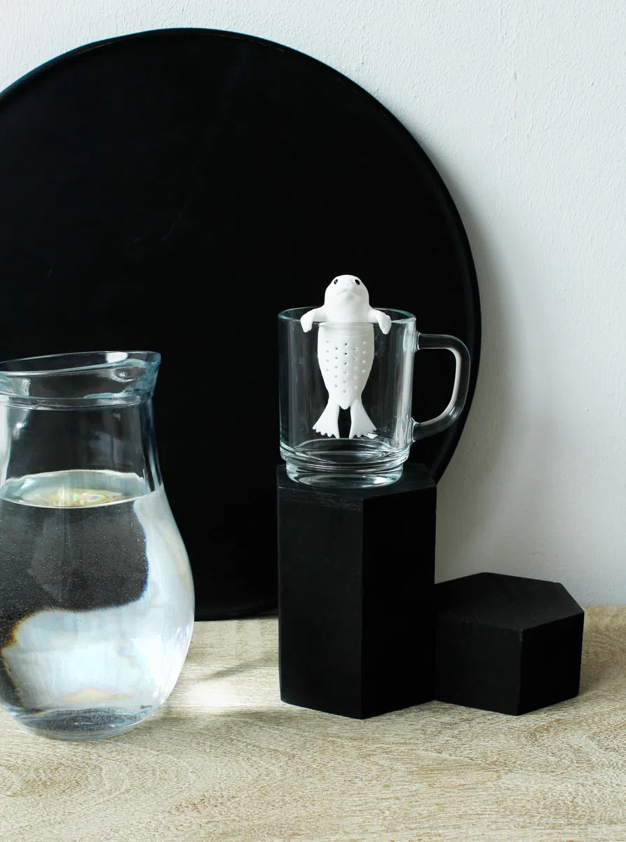 Winkee - Cute Animal - Colino da tè per tè sfuso | Tea infusore divertente | Colino da tè per tazza | Colino per spezie in silicone | Figura animale | Regalo per compleanno, Natale, San Valentino