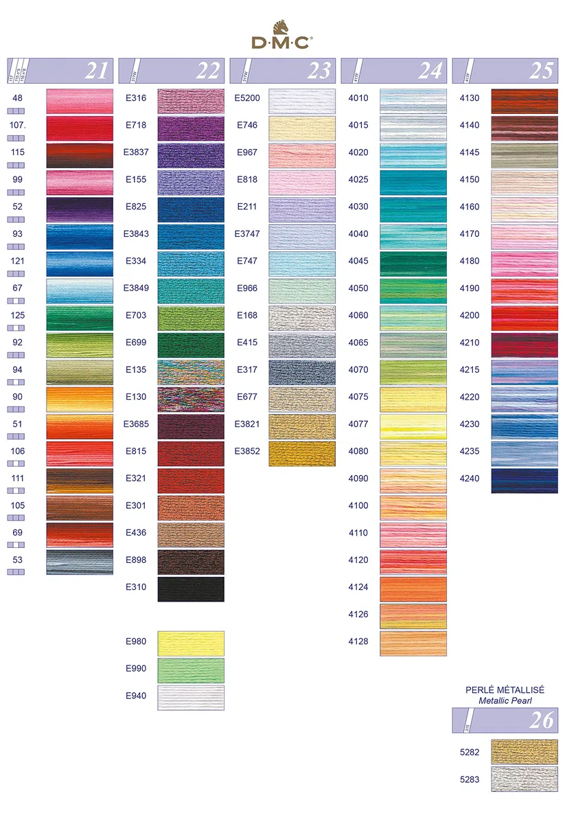 DMC - Cartella colori stampata 500 colori Mouliné + Perlé, accessorio indispensabile