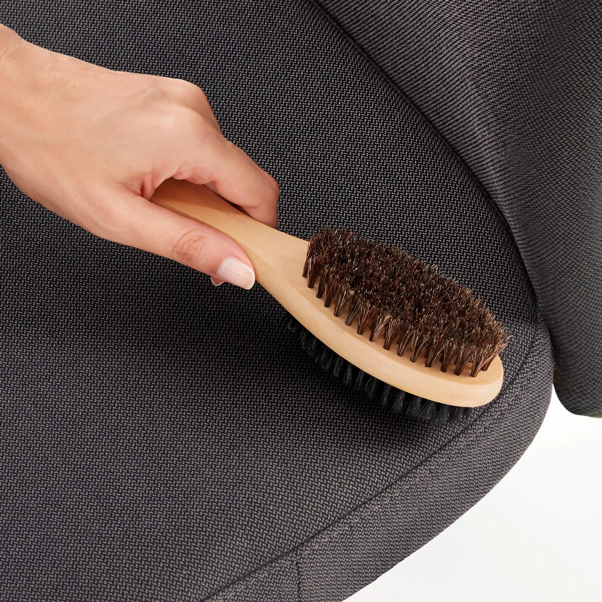 Rayen | Spazzola per Vestiti | 100% setole Naturali | Spazzola per la Polvere | Spazzola per Vestiti a 2 Facce | per Tutti i Tipi di Tessuto