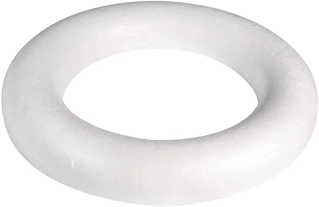 Corone per anelli in polistirolo per feste (1, 25 cm)