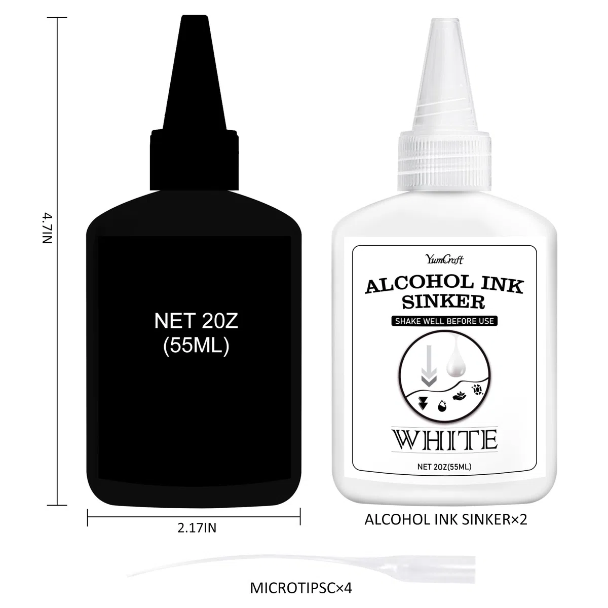 Inchiostro di resina bianco -110ml alcool inchiostro, inchiostro di alcool per arte, resina per pittura, fabbricazione di gioielli, artigianato fai da te
