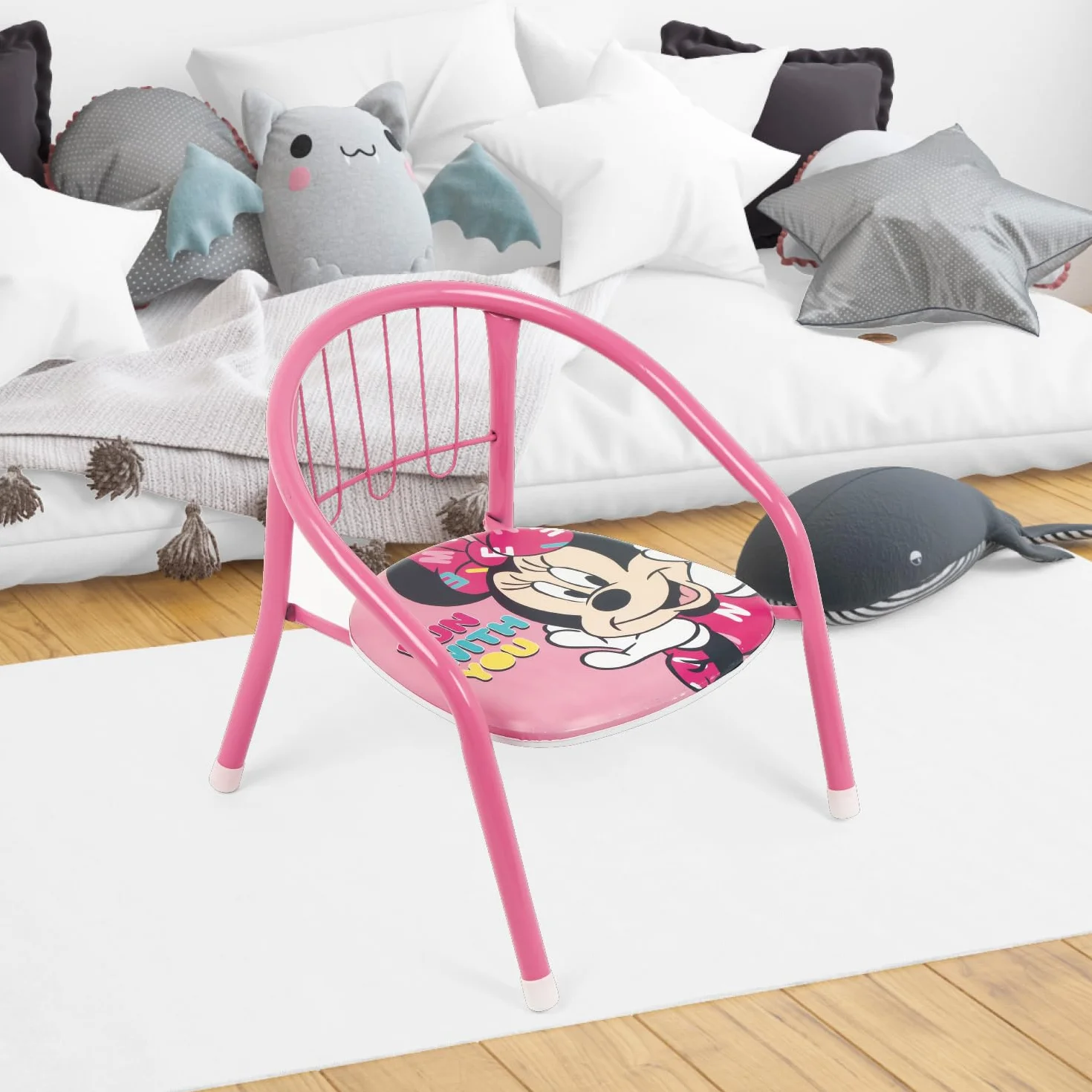 ARDITEX WD14423 Sedia in metallo da 35,5 x 30 x 33,5 cm di Disney-Minnie