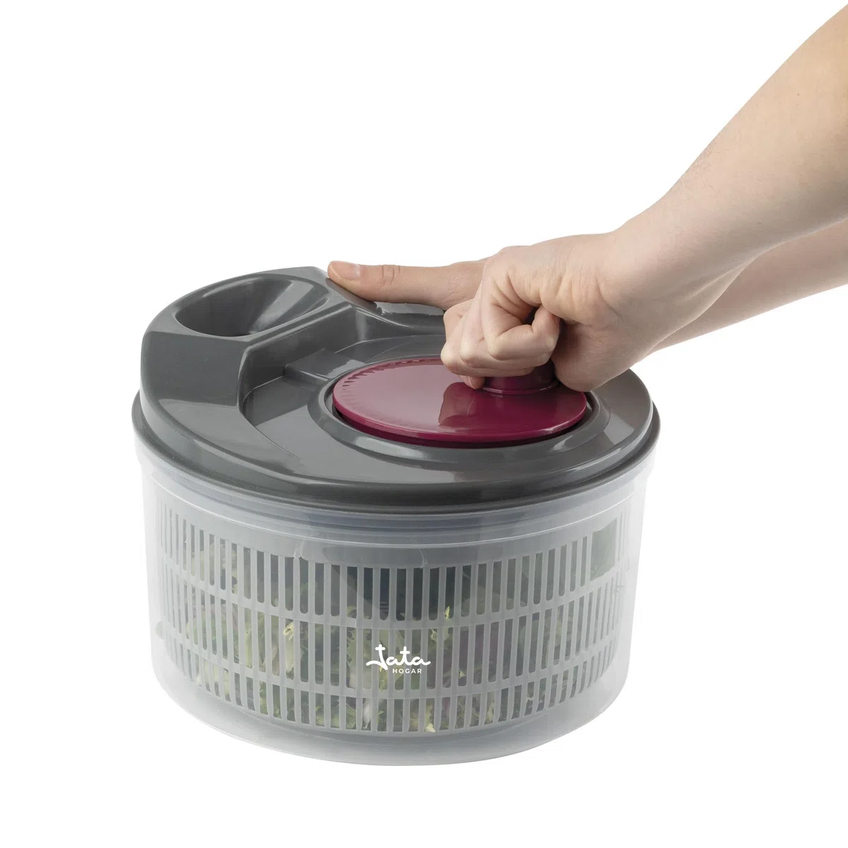 JATA HOGAR HACC4554 - Centrifuga Lattuga. Scolapiatti verdure. Capacità: 3 litri. Senza BPA. Ruota in entrambe le direzioni. Centrifuga, lava e secca lattuga, frutta e verdura
