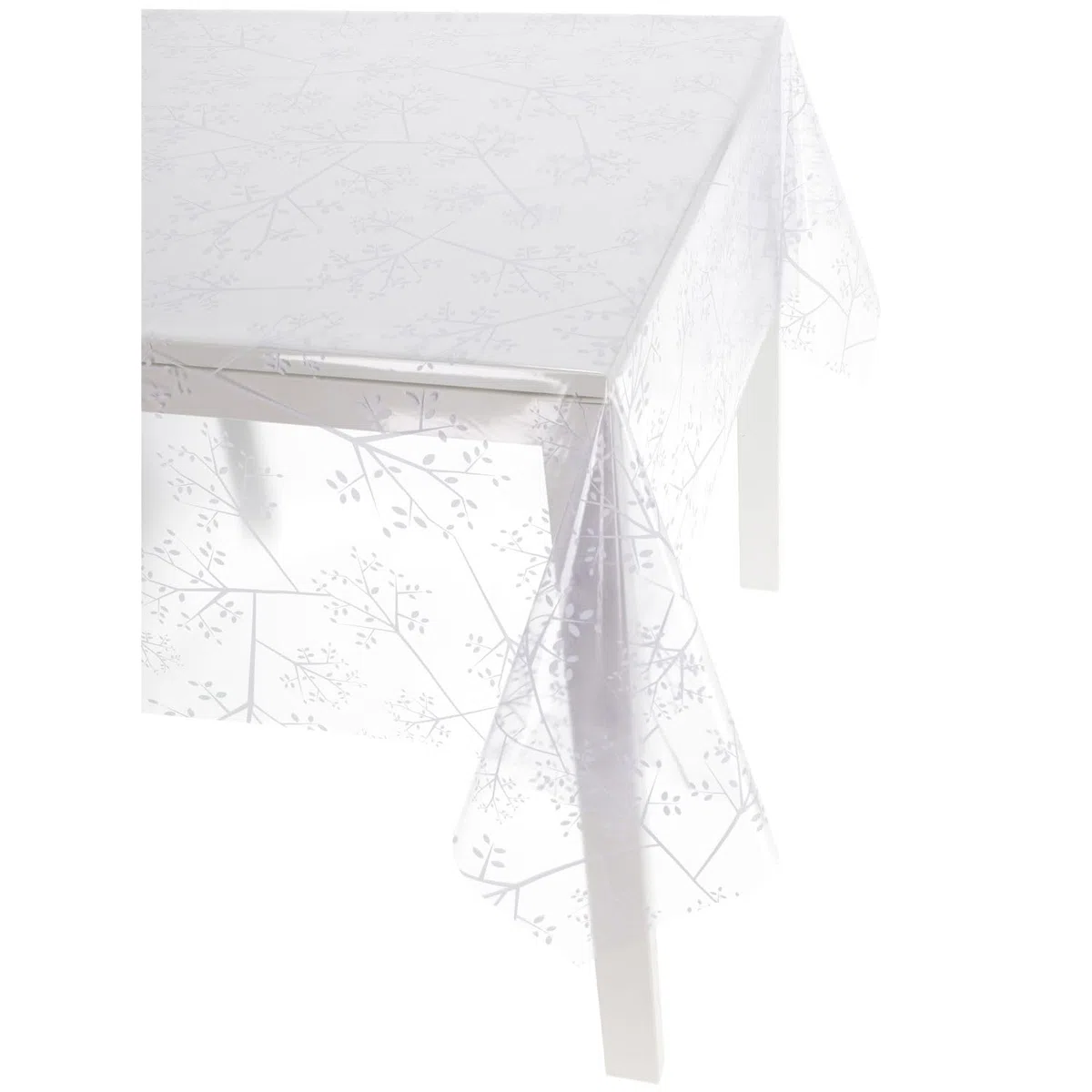 Casatessile Tovaglia Trasparente plastificata Italiana Cristallo Fantasia Tovaglia PVC Plasticata Esterno - VAR. 1, 6 posti 140x180 cm.