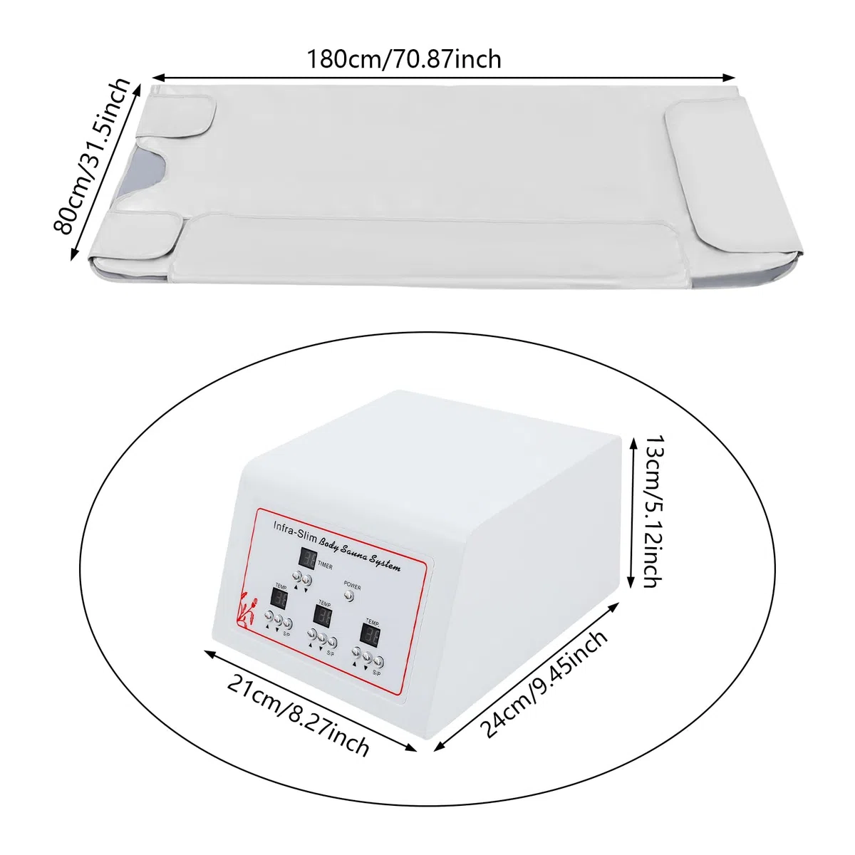 Coperta per sauna a infrarossi, coperta termica Detox, terapia, sauna, portatile, per sudorazione calda, relax, disintossicazione e recupero di esercizi, 180 x 80 cm