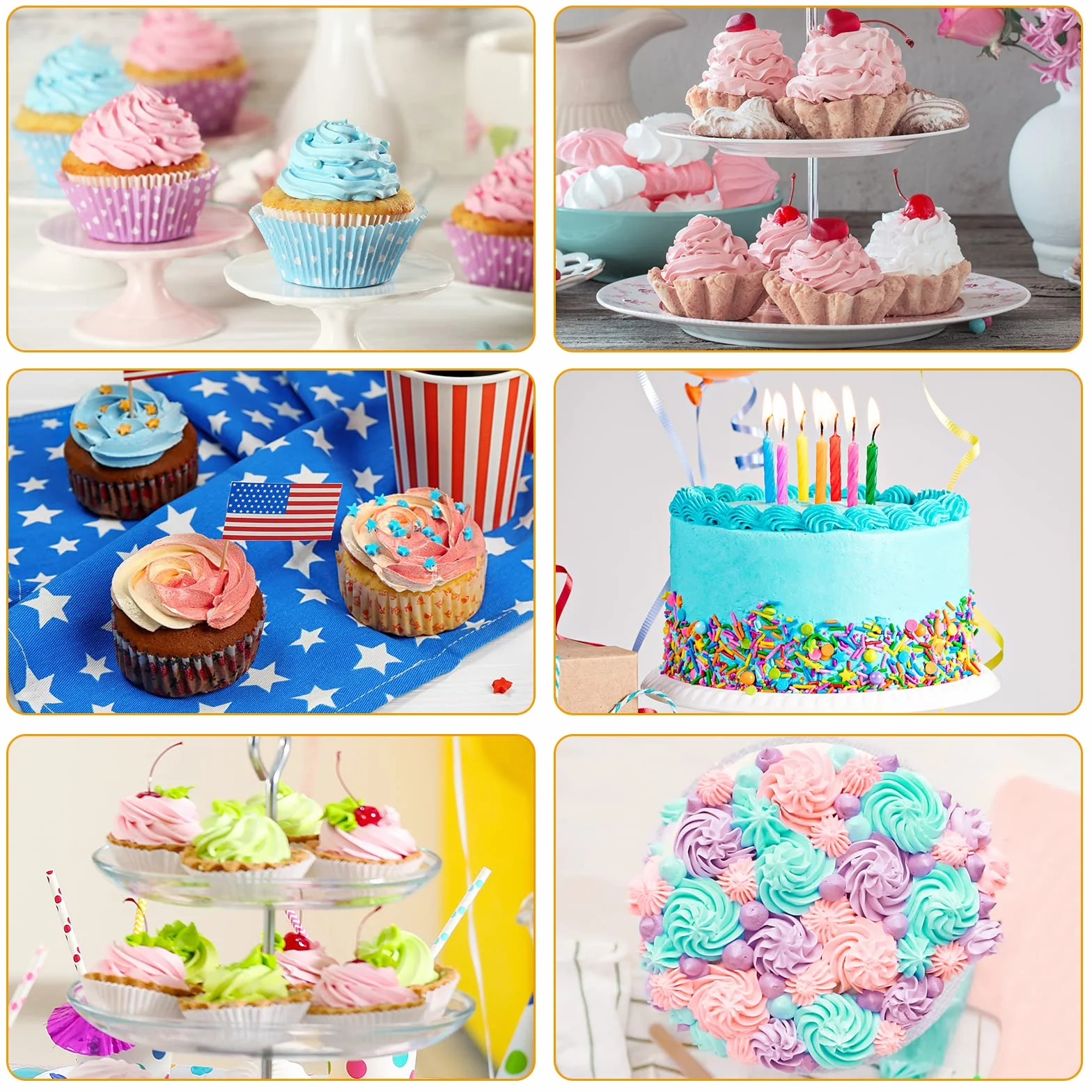 ELECLAND 50 Pz Sacchetti Per Pasticceria Usa E Getta Extra Large - 21 Pollici Addensati Per Biscotti, Cupcakes, Dessert, Torte Decorazione