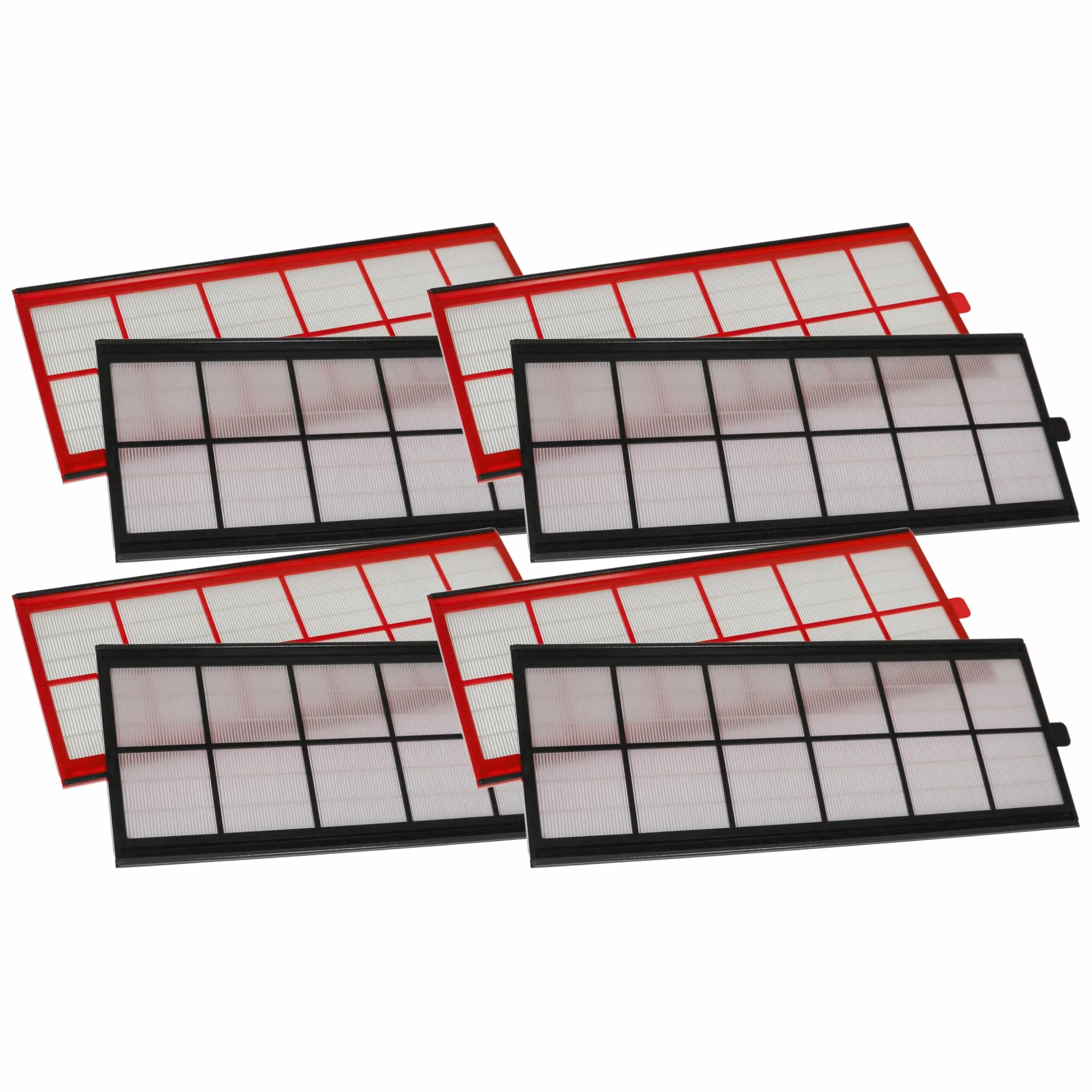 vhbw set di 8x filtri compatibile con Zehnder ComfoAir 350 sistema di ventilazione - Filtri G4 / F7, 50 x 17 x 1 cm, bianco/rosso/nero