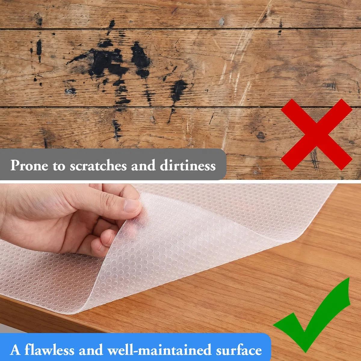 Tappetino Per Cassetto, 45cm x600 cm Tappetino Antiscivolo Per Cassetto Da Cucina, Tappetino Per Cassetto Non Adesivo, Eva Trasparente Per Armadi Da Cucina E Scaffali
