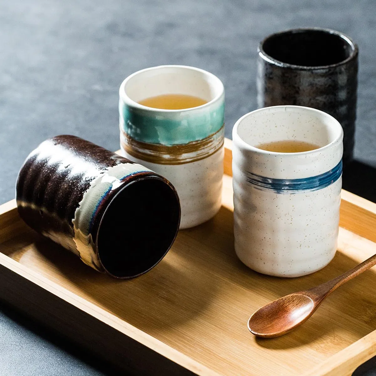 2PCS tazze da tè in ceramica giapponese tazze da tè in ceramica tradizionale tazze per ristorante giapponese Sushi Bar Izakaya Tea Room