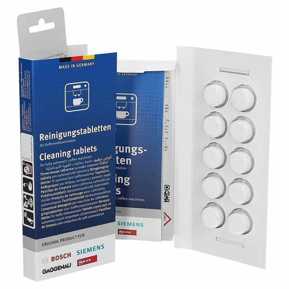 10 00312295 Pastiglie di pulizia per Caffettiera - Espresso smerigliatrice BOSCH, GAGGENAU, NEFF, SIEMENS