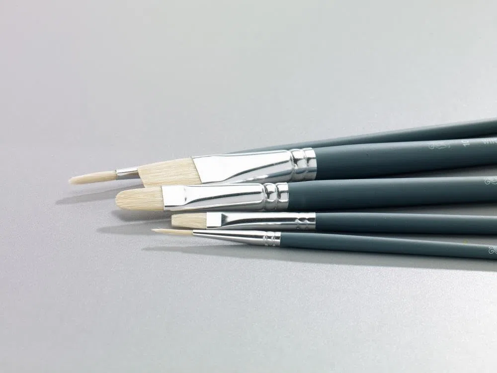 Winsor&Newton - Foundation 6 Pennello Olio - Round 3,6 - Filbert 3,6 - Flat 10,14