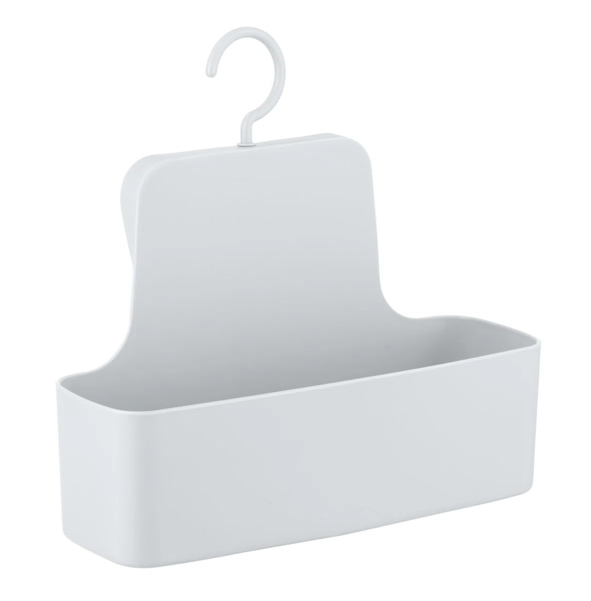 Wenko Portaoggetti per doccia Barcelona bianco - Mensola da doccia, cestino da parete, assolutamente infrangibile, TPE, 26 x 24 x 9 cm, Bianco