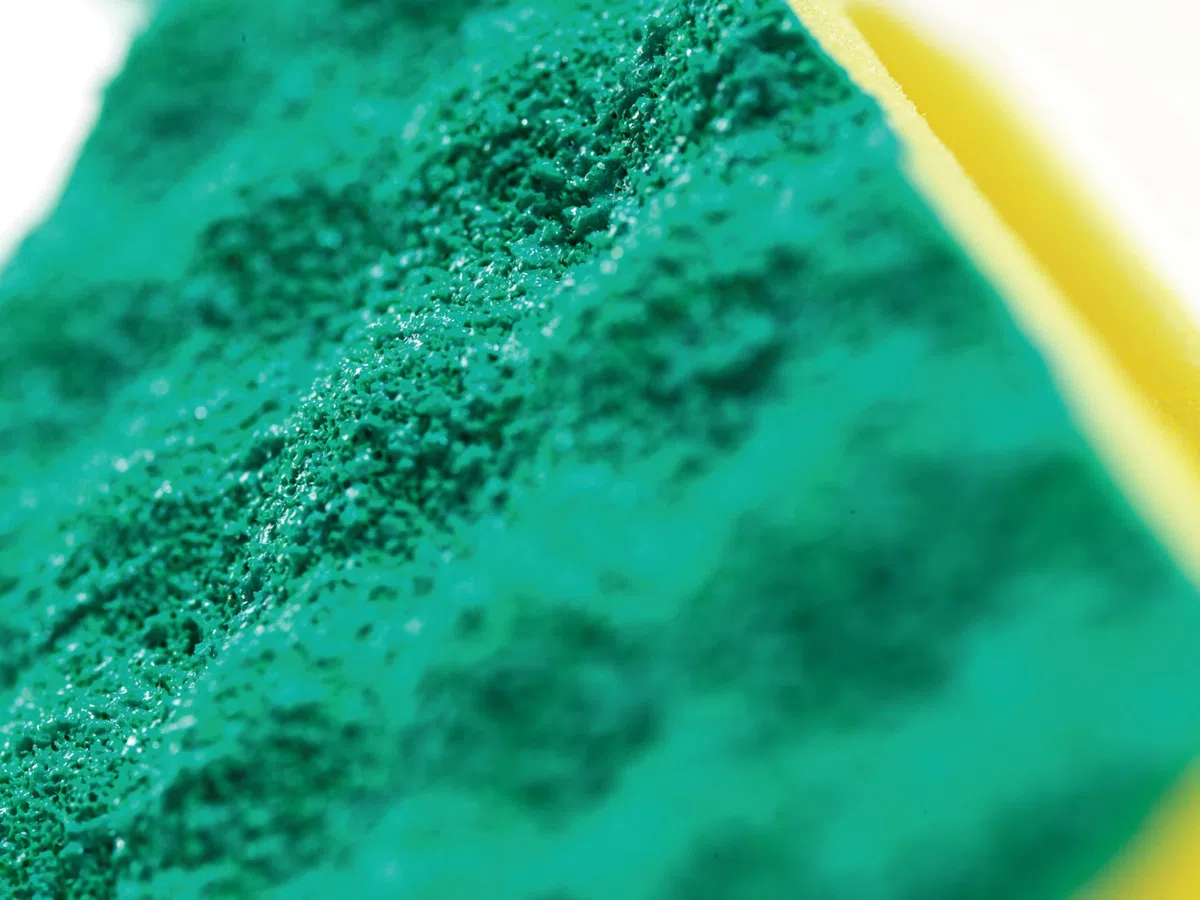 Vileda Professional PurActive, Spugna professionale Antigraffio, 10 Pezzi,14x6 cm,Verde,Per Superfici Delicate,Acciaio Inossidabile,Vetro,Ceramica,Tecnologia di Pulizia Attiva,Codifica a Colori HACCP