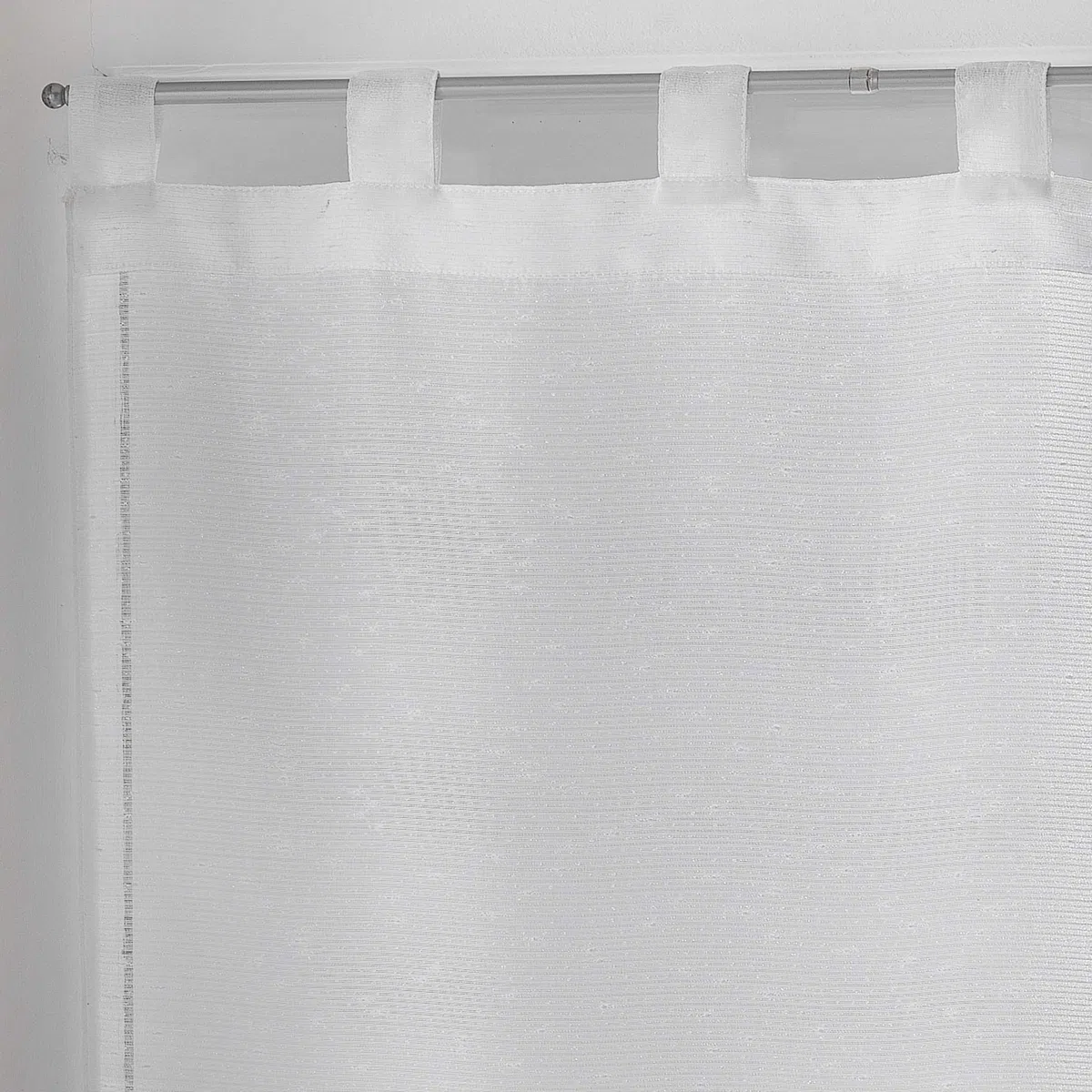 douceur d'Intérieur Dandy, passanti coppia destra 2 x 60 x 120 cm, velo, fili, tagli Dandy, poliestere 120 x 60 cm, Poliestere, bianco, 120x60x1 cm