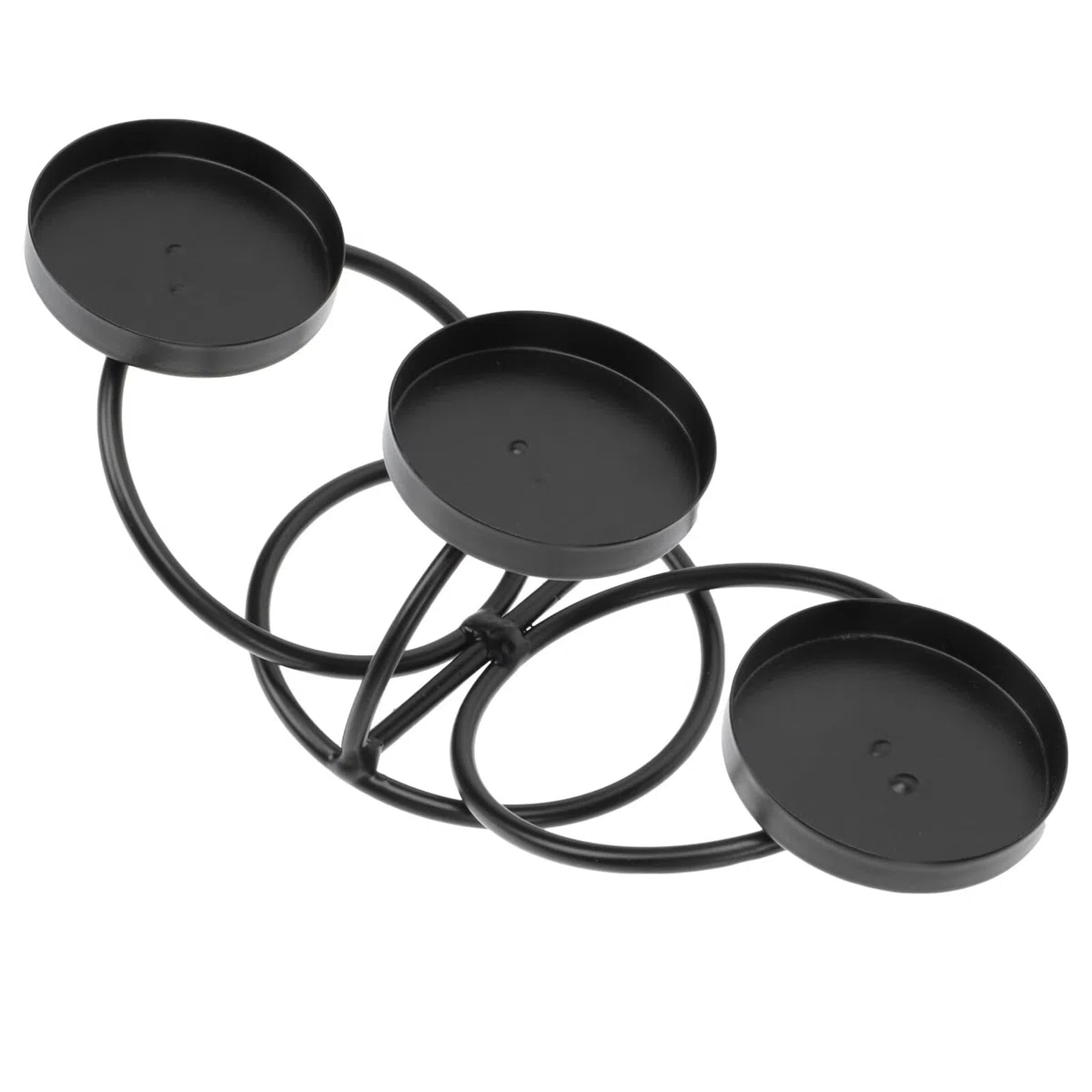 Portacandele in Ferro Battuto Europeo Tre Bracci e Bicchieri di Vetro, Candeliere Decorativo Chic per Tavolo da Pranzo e Feste, Design Artigianale Stabile per Aromaterapia
