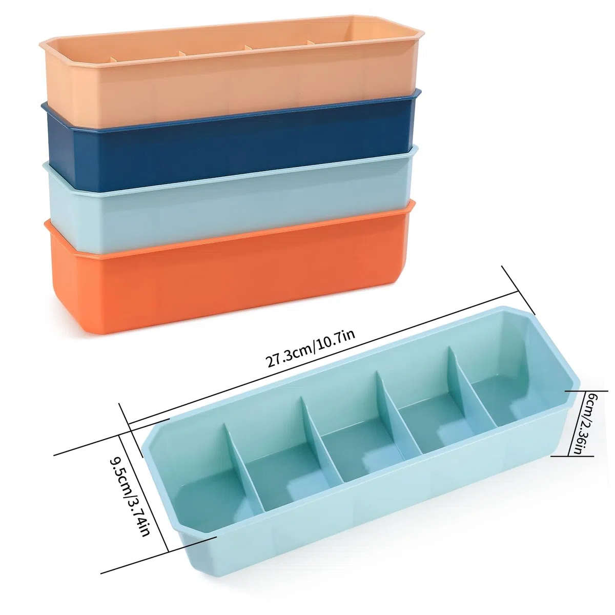 Fulushouxi 4 Pezzi Organizer Cassetti, Contenitori per Calzini Biancheria Intima, Organizzatore per Cassetti Armadio, Divisori per Cassetti Casa, Reggiseni, Calzini, Mutandine