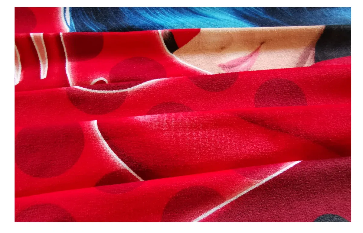 Miraculous Ladybug - Telo da bagno, telo doccia, colore: rosso, supereroe, 70 x 140 cm, 100% cotone