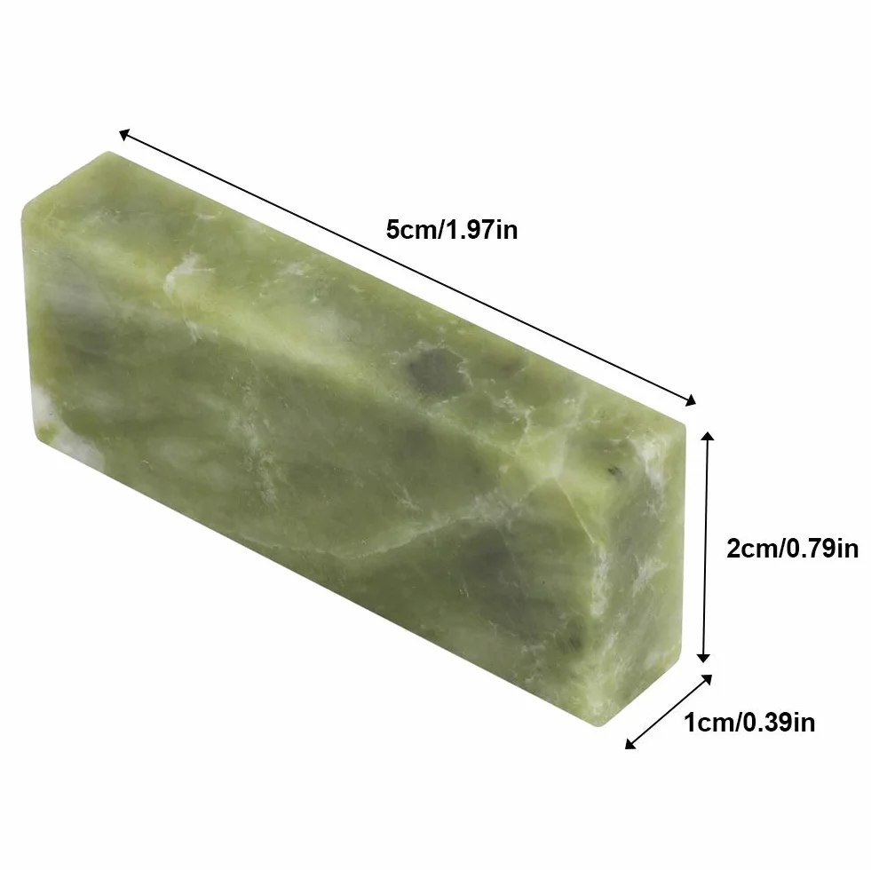 Affilacoltelli olio pietra cote 10000# 80000#, specchio lucidante, 50x20x10mm (Giada verde 10000 Mesh)