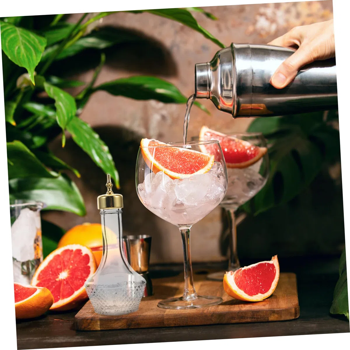 PRETYZOOM Bottiglia da Cocktail Multiuso in Vetro 50 Ml Tappo Anti-perdita, Contenitore per Liquori e Distributore Whisky per Bartender Professionisti e Uso Bar Domestico