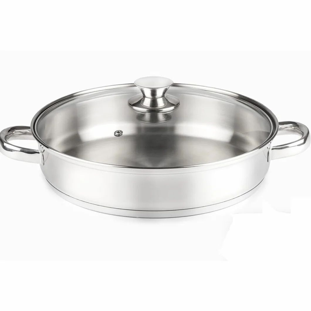 Casseruola bassa 18 cm diametro, acciaio inossidabile 18/10