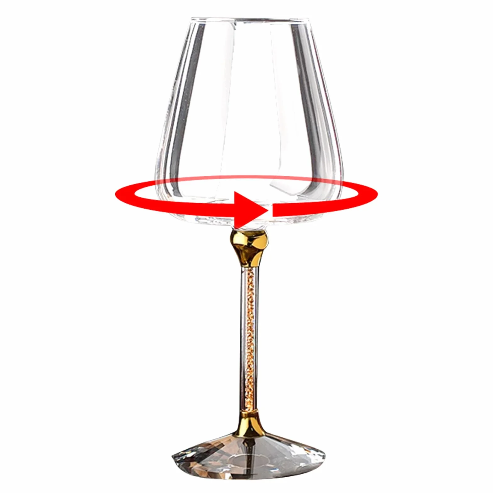 Calice Da Vino Rotante, Calici Da Vino E Bianco Rotanti A Stelo Lungo, Calici Rotanti Creativi Per Vino, Whisky, Champagne E Cocktail