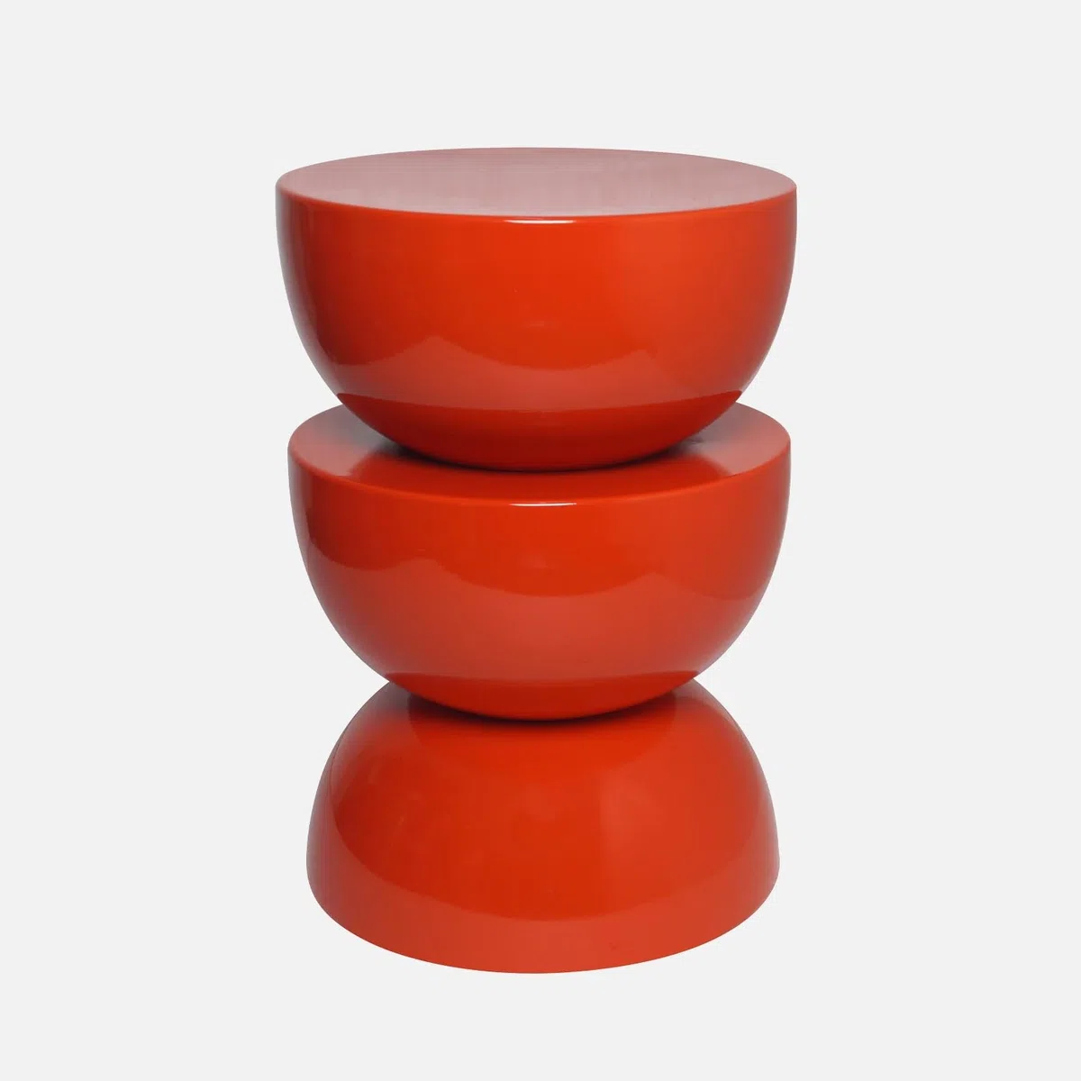 sweeek Tavolino in metallo effetto glassy, 46,5cm Corallo - 32x32x46.5 cm