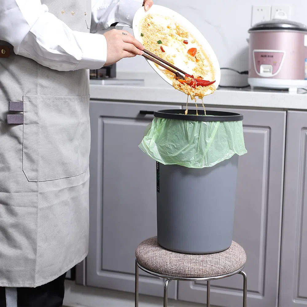 Sacchetti per pattumiera da 3-5L, 120 pezzi Sacchetti per rifiuti alimentari piccoli biodegradabili per casa, ufficio, giardino, bagno, cestino WC (Verde, 35 CM X 40 CM)