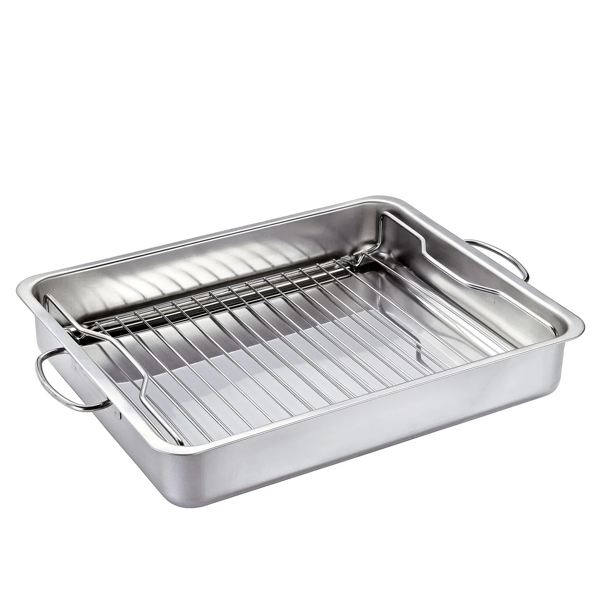 Küchenprofi 1066632840 Style - Rostiera per barbecue e forno, 40 cm, in acciaio inox, 6,8 litri