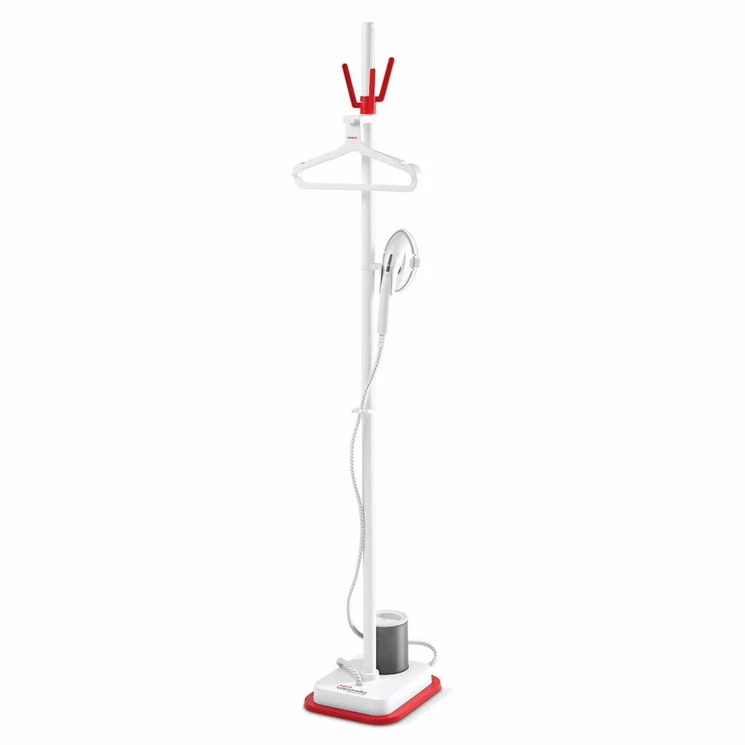 Polti Vaporella Vertical Styler GSF80R, Ferro da Stiro Verticale da Terra, Autonomia Illimitata, Potenza 2000 W, Riscaldamento in 30 Sec, Bianco e Rosso