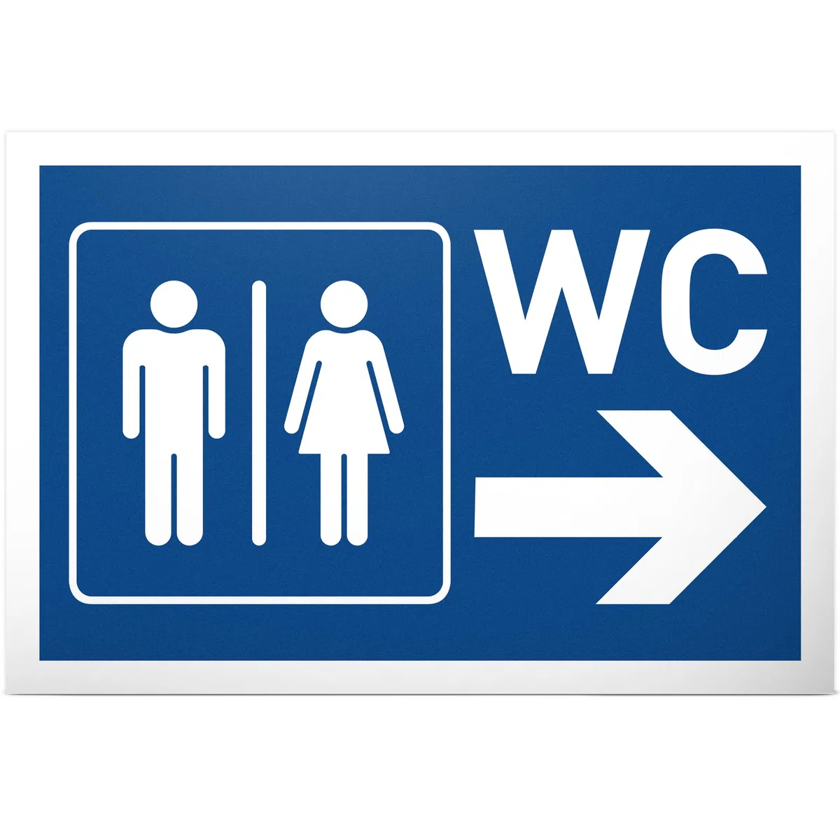 DankeDir Cartello per wc a forma di freccia, 30 x 20 cm, in plastica, per il bagno, per gli ospiti