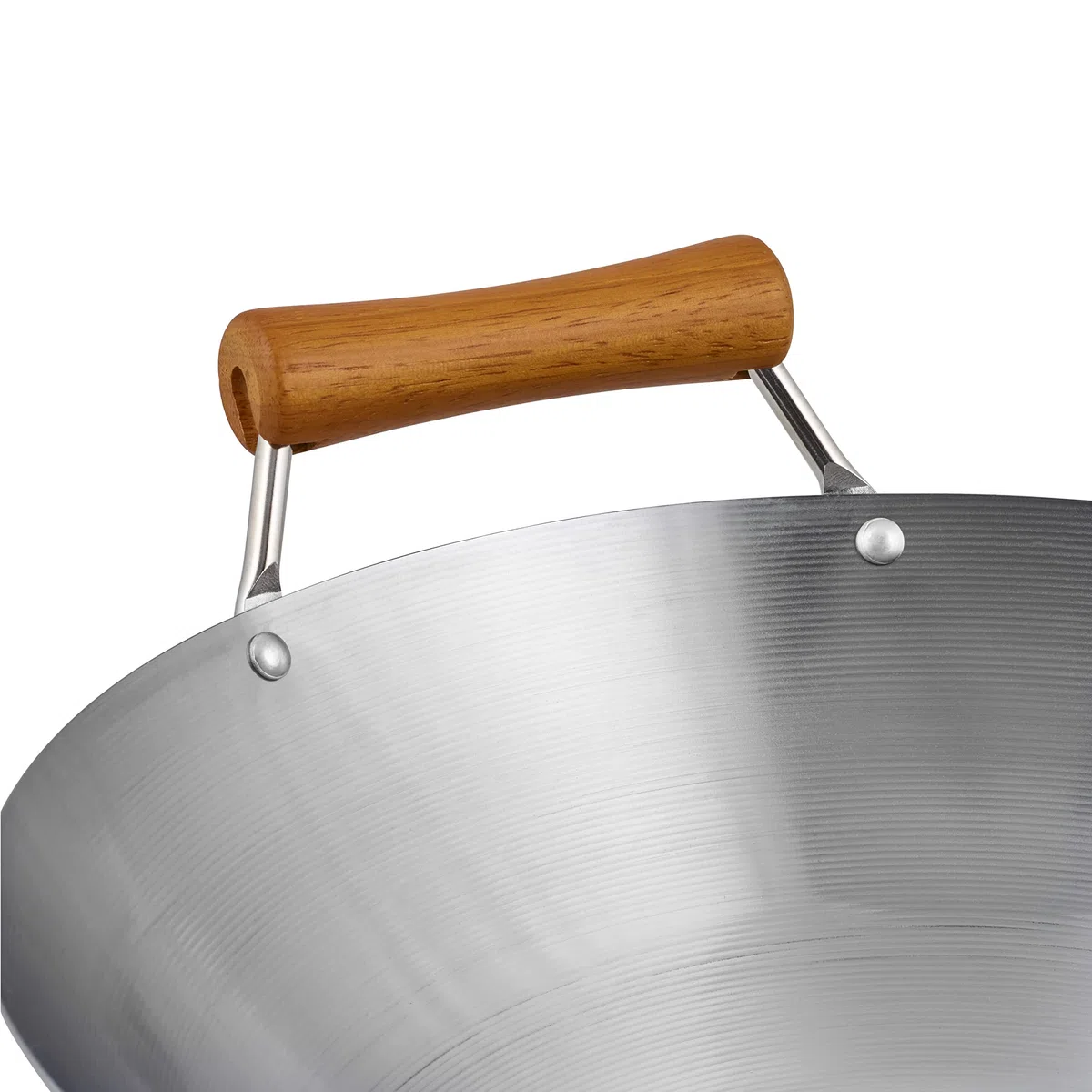 Ken Hom Wok Tradizionale Acciaio al Carbonio, 36cm, Excellence, Padella a Induzione, Compatibile con Utensili in Metallo, Non Lavabile in Lavastoviglie