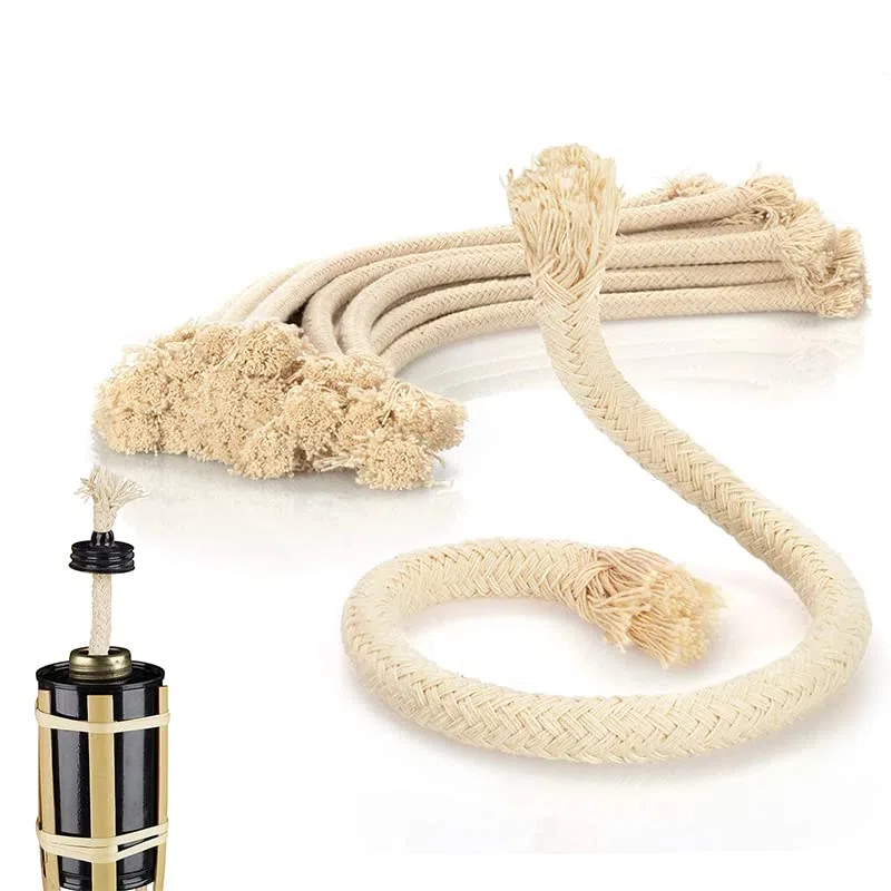 Virsus Stoppini in Cotone Per Fiaccole a Olio 1313, corde lunghe 22 cm, Stoppino di Ricambio pe Lampada, per torce da giardino, torce in bambù, Fiaccole, Fai da Te (72)