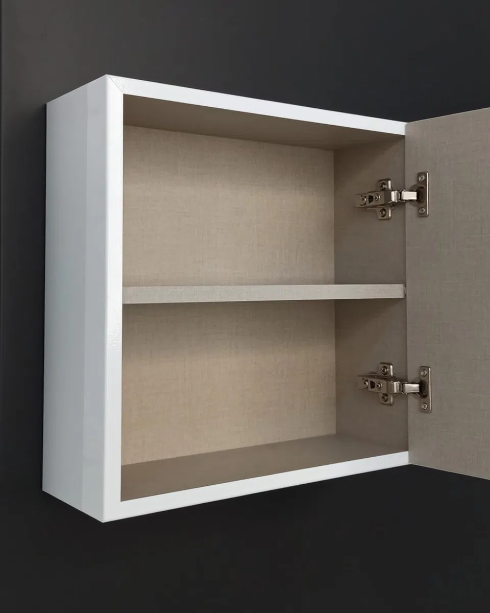 Generico Pensile bagno cm 40x40 bianco lucido - anta chiusura soft close - Made in Italy