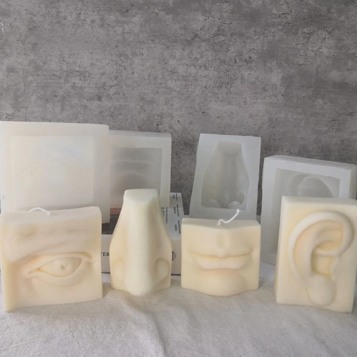 Orecchio Bocca Occhio Naso Stampo Professionale Silicone Flessibile Gesso Cera Sapone Fare Artigianato Decorazione Strumento Stampi in Silicone Per Sapone Resina Epossidica Unico Casting Per