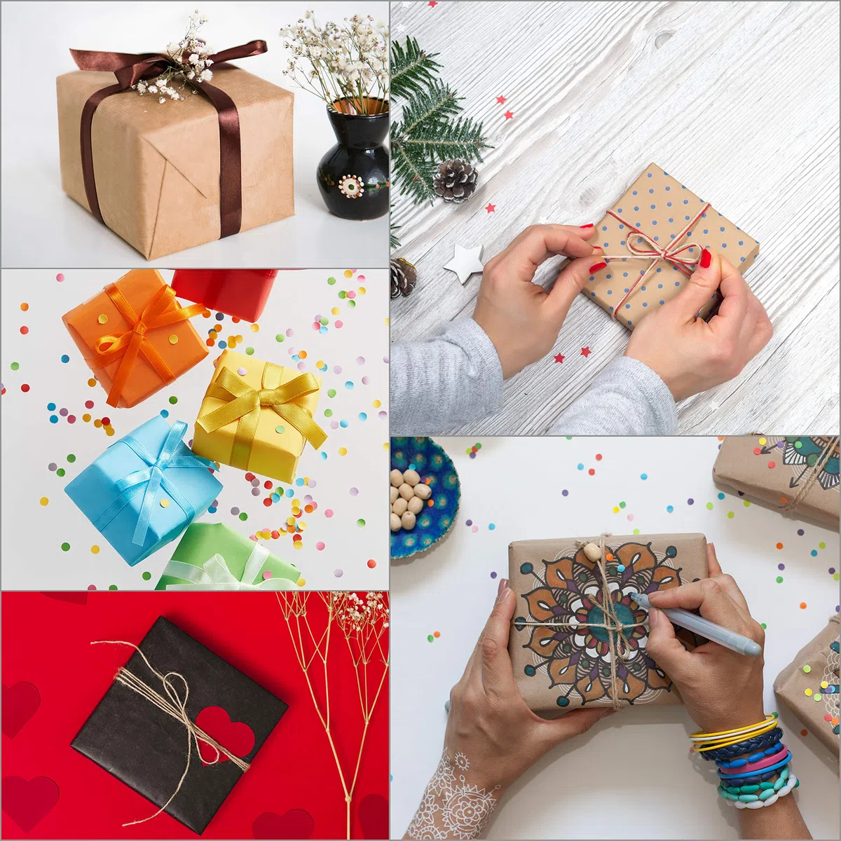 BELLE VOUS Scatole Regalo In Cartone Marrone 12 cm x 12 cm x 9 cm, 20-Pezzi