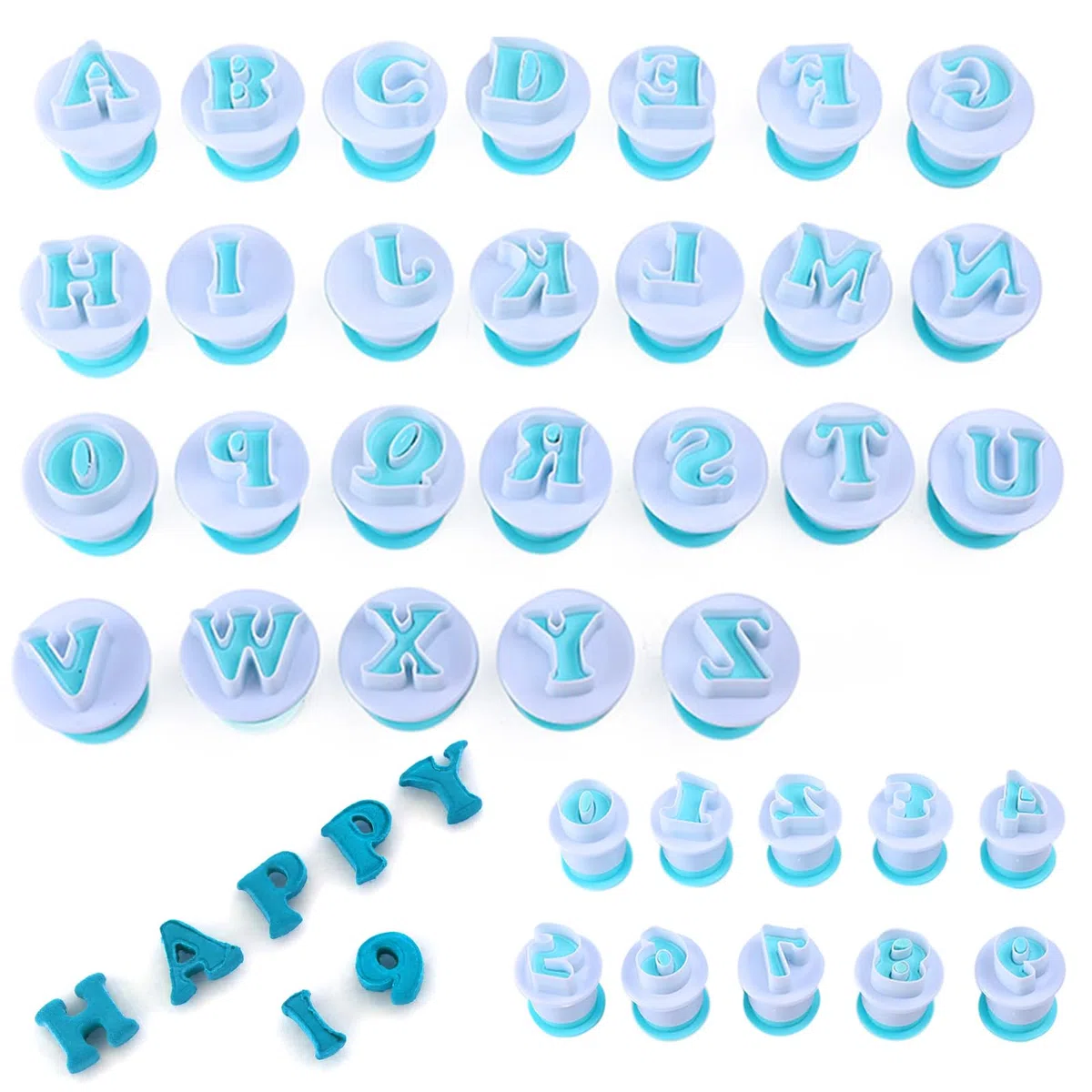 36 stampi per lettere in pasta di zucchero, stampi per fondant, accessori per la panificazione, alfabeto, decorazione per torte, accessori per la panificazione, timbri, biscotti, marzapane