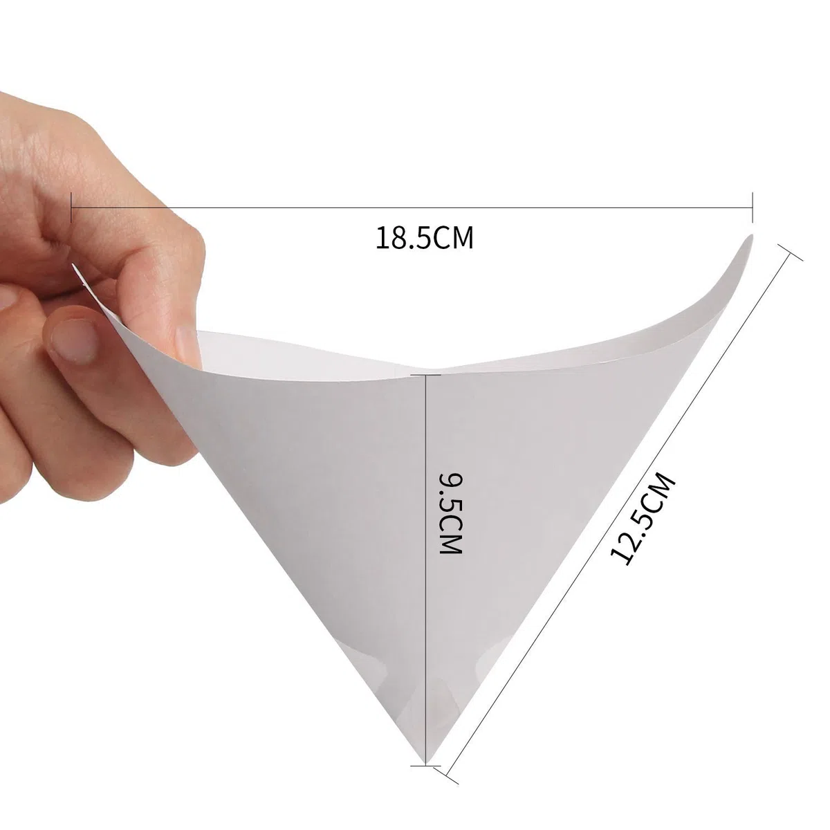 DollaTek 100 pezzi Filtri per carta conici per vernice Filtro per vernice monouso Imbuto in carta con maglia fine