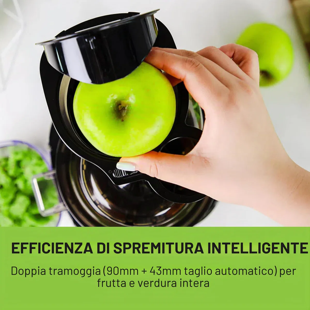 Kuvings - Estrattore di succo REVO830 - Doppio boccaglio, Sistema di taglio automatico - Nero