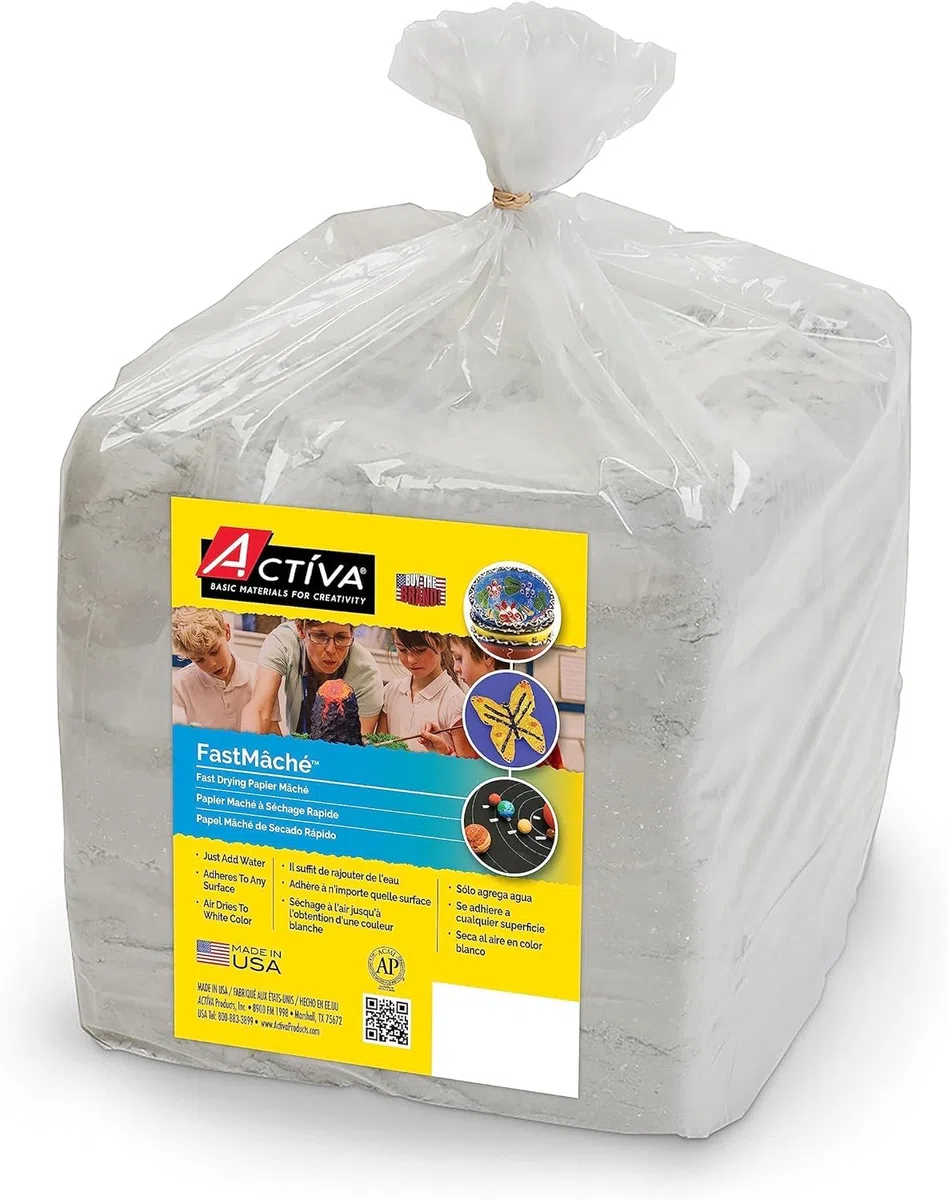 Activa Fast Drying Paper Mache Mix-6 pounds Cartapesta, Bianco
