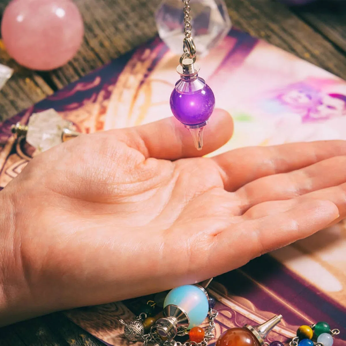2 Pezzi Pendolino Divinatorio Ametista,Pendolo Divinatorio,Pendolino Radioestesia,Pendolo Esoterico Ametista,Pendolo di Meditazione Wicca Divinazione Chakra Reiki,Divinatorio/Veggenza (2)