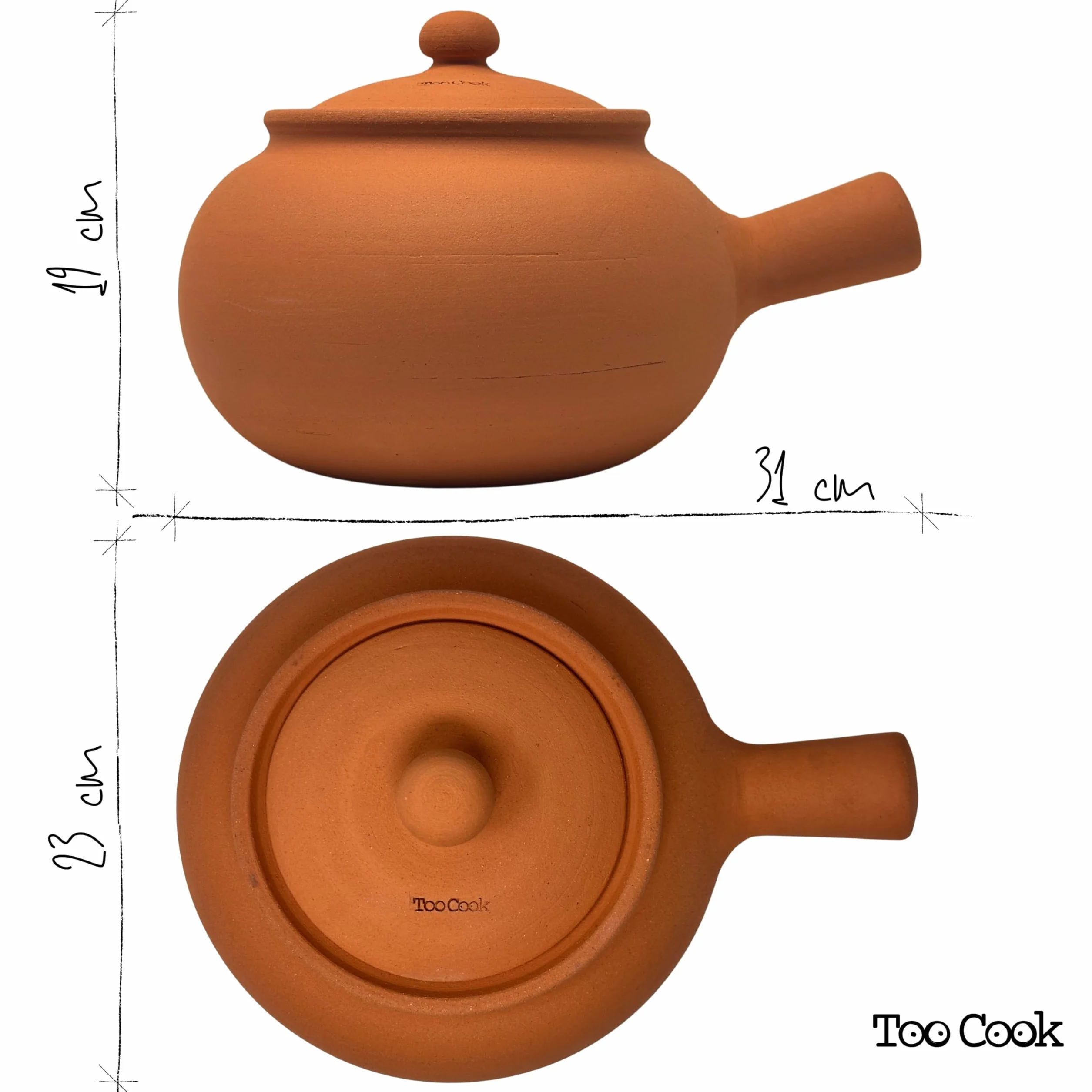 Toocook Cuoci Patate e Castagne in Terracotta Cucina Semplice Naturale No Grassi e senza alterare le proprietà del cibo Made in Italy 100%