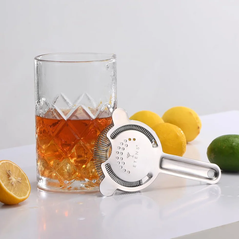 Etens Colino da cocktail per bevande, colini da bar per barista, colino Martini per shaker Boston e bicchiere da miscelazione, colino da barista Hawthorne