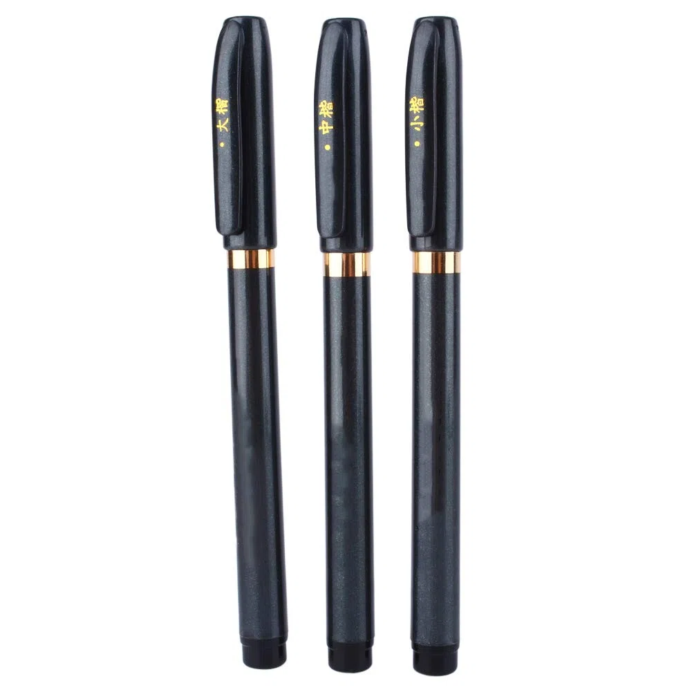 Penna per Calligrafia Morbida, Set da Disegno per Scrittura con Penna a Inchiostro Cinese Giapponese in 3 Dimensioni, Design Leggero per Esercitarsi Sempre e Ovunque