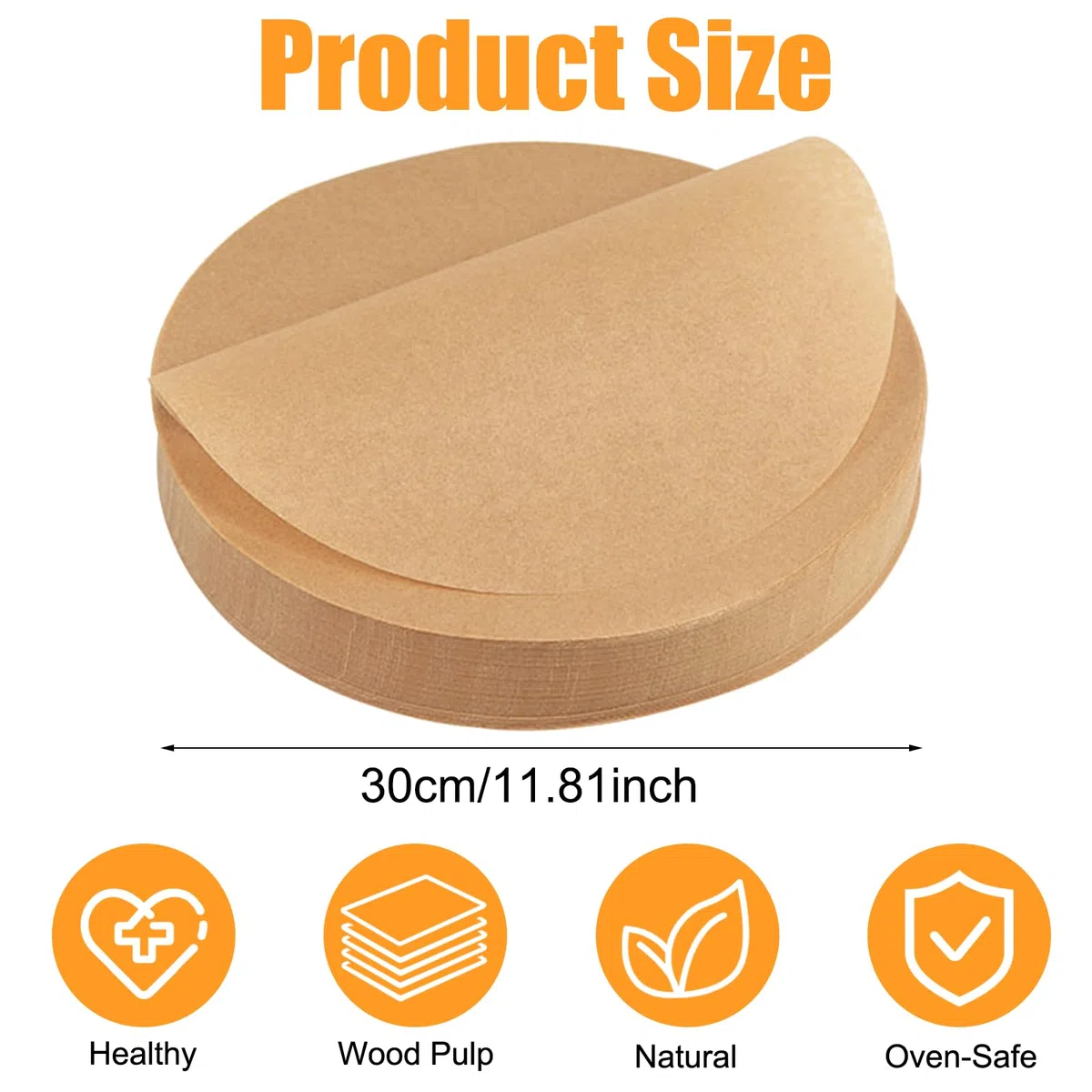 150 pezzi Carta Da Forno Per Friggitrice Ad Aria, 30cm Fodere Per Friggitrice Ad Aria, Fodera di Carta Forno Tonda Per Cottura Biscotti, Barbecue, Pane, Carne, Pizza, Friggitrice, Tostapane Forno