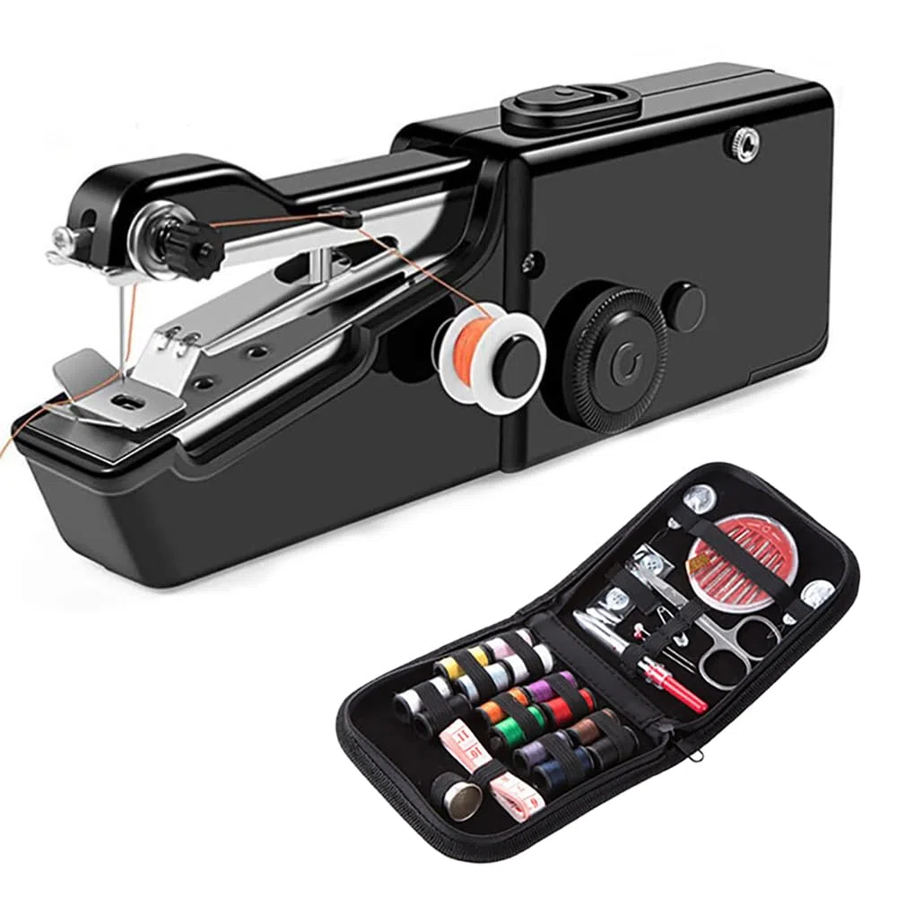 Infila Ago a Mano Portatile Infila Aghi Macchina da Cucire Manuale con Kit Cucito Completo Strumento per Cucire Facile da Usare per Casa Viaggio Riparazioni Rapide (Nero)