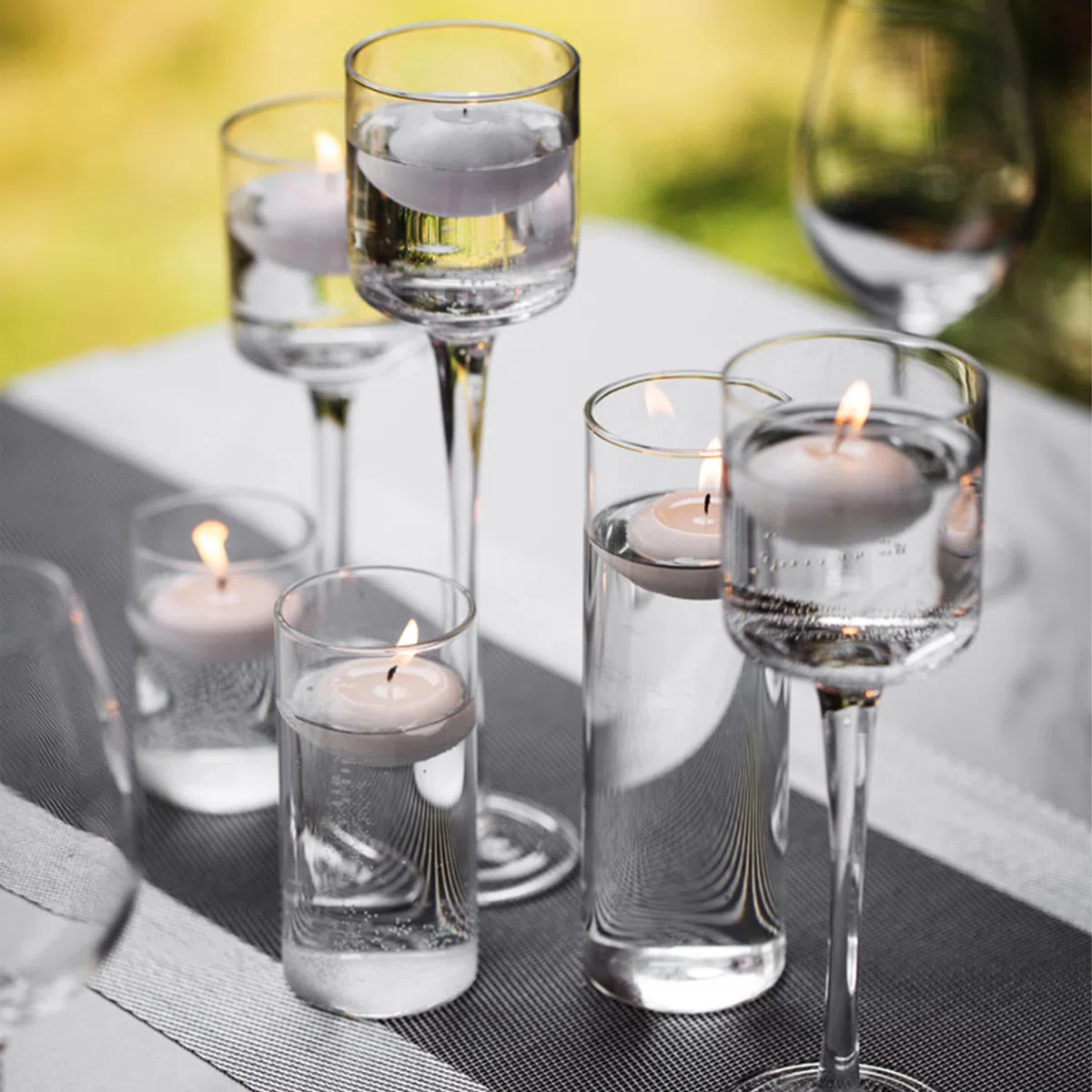 12 Candele galleggianti Crema 4.6x3cm, Candele Decorative Candele SPA Non Profumate 4 Ore di Combustione