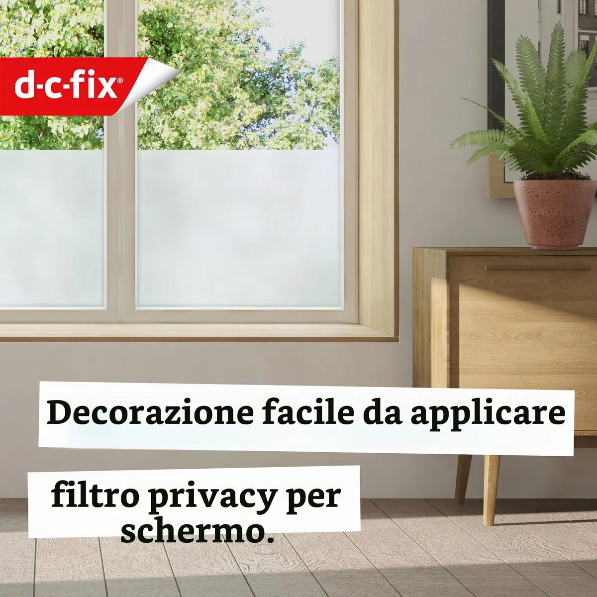 d-c-fix pellicola per finestra Opal 67,5 cm x 2 m – pellicola oscurante autoadesiva con motivo moderno per superfici in vetro – autoadesiva, opaca, decorativa
