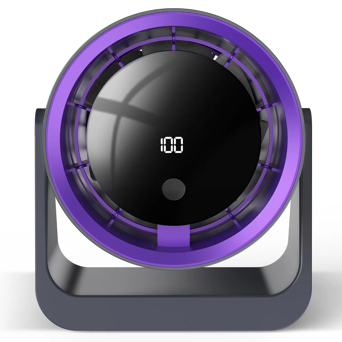 Timiyou Ventilatore da Tavolo Silenzioso con Batteria 2000mAh, Display LED, Regolazione Continua 1-100, Autonomia 12 Ore, Ricarica USB-C, Ventilatore da Scrivania Per Ufficio, Casa, Camera da Letto