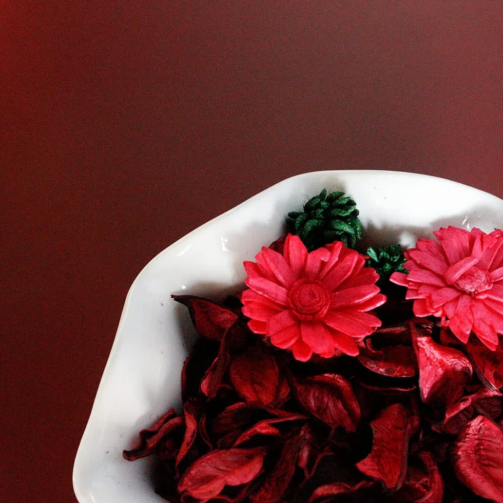 Qingbei Rina Sacchetti rossi per pot-pourri, profumati alla cannella, per riempire ciotole, fiori secchi e profumati per la casa, misura piccola