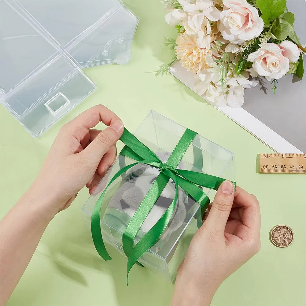BENECREAT 15 Scatola Portaconfetti Trasparente, 10x10x13cm Scatole Regalo In PET Rettangolari per Imballaggio, Al Dettaglio, Partito, Matrimonio